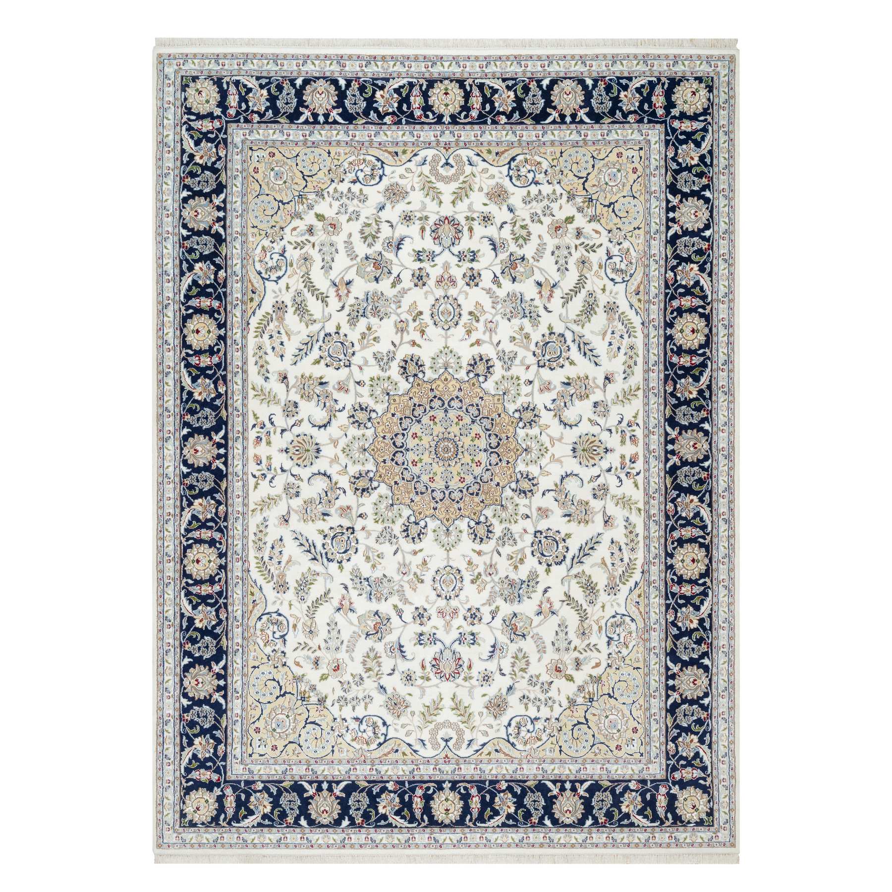 Traditional Silk Hand-Knotted Area Rug 8'10